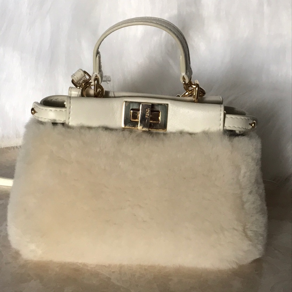 MICRO FENDI FUR LEATHER authentic 100%